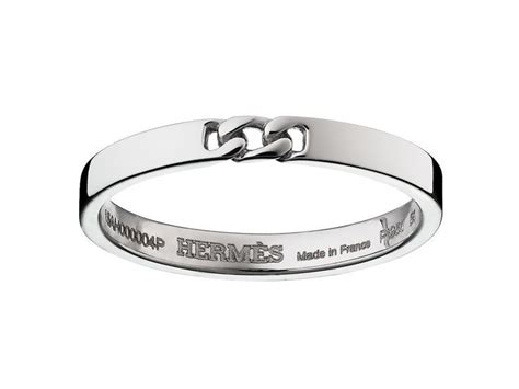 bague homme hermes|bague Hermes argent maillon.